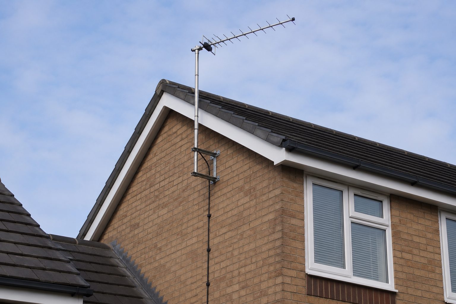 External TV aerial mounted on a house in Nuneaton