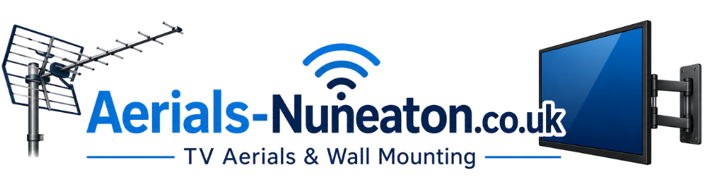 Aerials Nuneaton TV aerials and wall mounting header logo